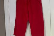 M&amp;S ladies red linen summer trousers