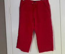 M&S ladies red linen summer trousers