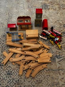 Wooden train set