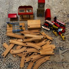 Wooden train set