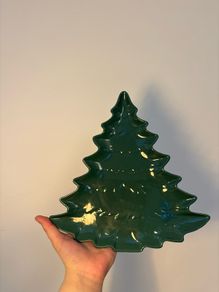 Christmas tree ceramic plate