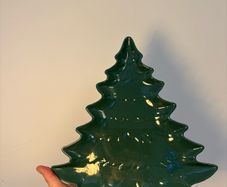Christmas tree ceramic plate