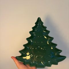 Christmas tree ceramic plate