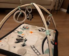 Tiny Love Newborn Play Gym | Black & White Baby Activity Mat with Hanging Toys