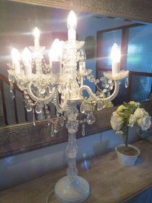 5 arms candelabra shabby chic lamp