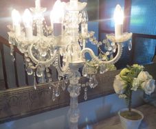 5 arms candelabra shabby chic lamp