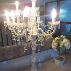 5 arms candelabra shabby chic lamp