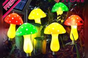 Set of 6 Solar Mushroom Lights Garden Outdoor Decor, 8 Modes Waterproof Mushroom Ornaments for Lawn Gardening Pathway Landscape Yard Easter Pathway Fence Christmas Halloween Decorations (FREE SHIPPING)