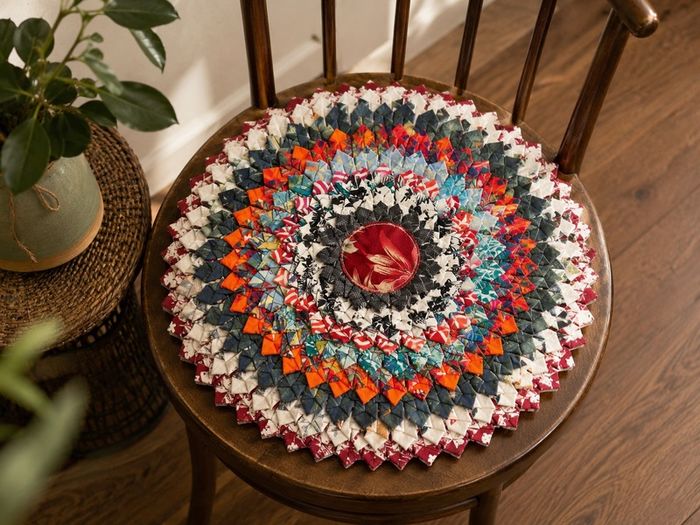 Handmade Thai Patchwork Cushion  or Wall Hanging