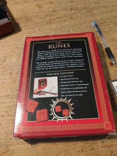 The Runes, The future revealed with this Ancient Norse system of Divination. New never used. Includes Book, Rune Stones and Bag.
