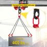 Heavy Duty 2T/4400Lbs Overhead Geared Push Beam Trolley, Red Hoist Lifing Tackle Roller Trolley Hoist Lifting Tackle with Chain Image 3