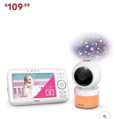 VTech VM5463 Star Projector Video Baby Monitor with 5 Inch Screen