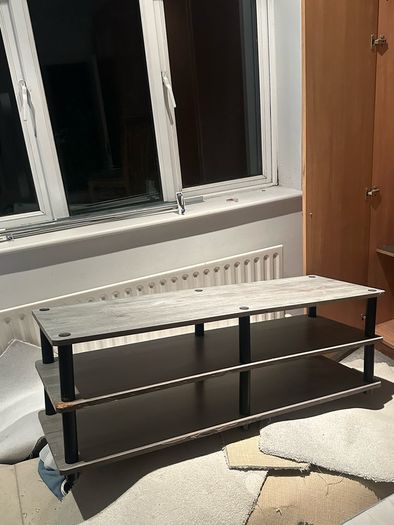 Free to take wooden unit (great for shed storage) or shoes