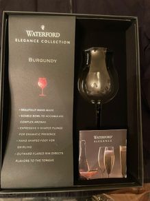 Two Waterford Elegance Collection Burgundy wine glass