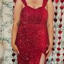 red evening dress Image 3