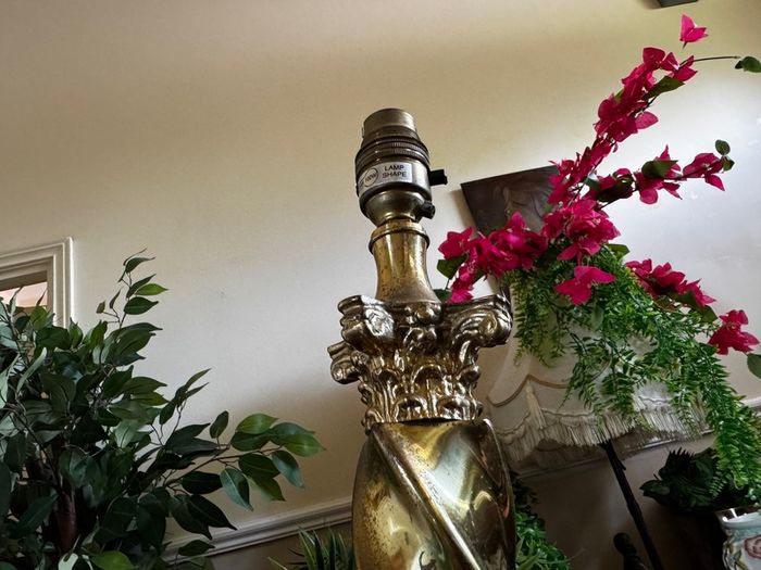 Brass Spiral Floor Lamp