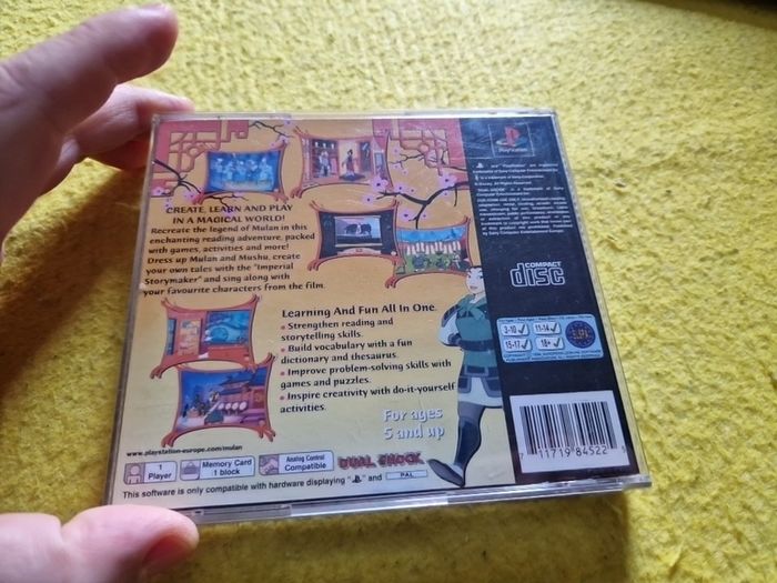 Disney Story Studio Mulan PlayStation1 Ps1 PlayStation2 Ps2 Games Original