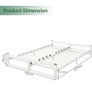 King Size Bed Frame,Metal Platform Low Bed Frame King Size Bed Base with Steel Slats,5ft Floor BedKing Beds,Mattress Foundation,No Box Spring Needed,Noise Free,Easy Assembly,White Image 9