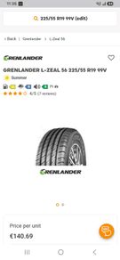 225/55R19 New Tyres