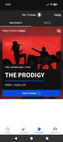 The Prodigy, IMMA - 2 Tickets