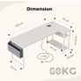 Small L Shaped Desk with Power Outlets,140x70 cm Image 2