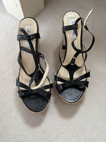 LK Bennett black wedge sandles