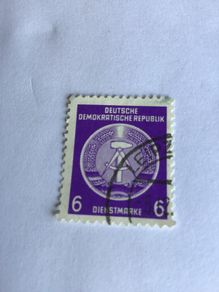 Old East Germany stamp - 6 Dienstmarke