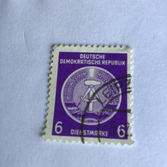 Old East Germany stamp - 6 Dienstmarke