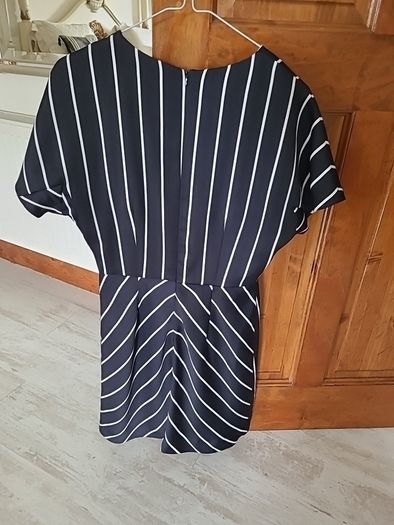 Ladies Navy and White Striped Dress NEW Size 10