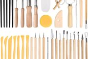 40Pcs Pottery Clay Sculpting Tools, Wooden Pottery Carving Tools Set Sculpture Ceramic Tools Kit Used for for Shaping, Modeling, Smoothing (FREE POSTAGE)
