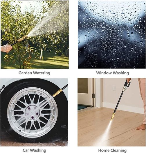 High Pressure Jet Nozzle Washer Water Gun, 20MPA Pressure Washer Hose Hydro Jet Wand Power Washer Lance for Car Home Garden Window Cleaning Glass (FREE SHIPPING)