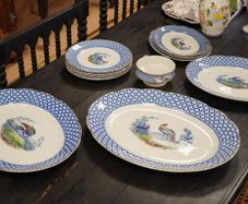 Antique Corona Ware Chantilly Pottery Lot