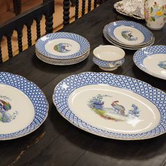 Antique Corona Ware Chantilly Pottery Lot