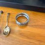 Antique Silver Plated Spoons & Napkin Ring Image 4