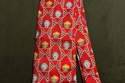 Vintage Silk Tie Vase Motif