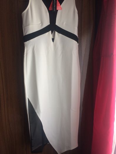 Brand New Definitions White and Black Mesh Dress Size 10