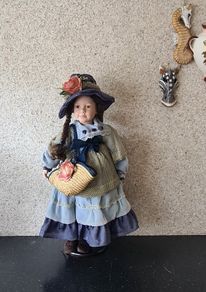Collectible Porcelain Doll with Original Box  Storage Clearance Sold as seen