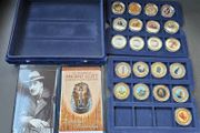 Ancient Egypt Gold Plated Coin Collection 21 Coins with Certificates in Original Holder