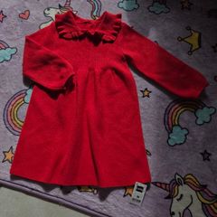 2-3years, With Tags Red Knitted Dress