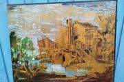 2 X old Painted wood panels