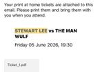 Stewart Lee tickets Wexford tonight