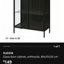 Ikea Rudsta black glass shelving unit Image 2