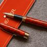 Sheaffer Crest 581 Nova Flame Red Solid 18K Gold 750 Two Tone Triumph Nib Fountain Pen Image 5