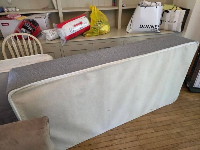 single bed with mattress