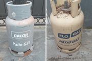 patio gas bottles ( half full)