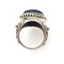 Vintage 925 Sterling Silver & Lapis Lazuli Chunky Ornate Ring Image 7
