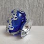 Cobalt blue glass & chrome dish Image 4