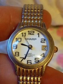 vintage Japanese sharp ladies watch sprirlex strap