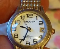 vintage Japanese sharp ladies watch sprirlex strap