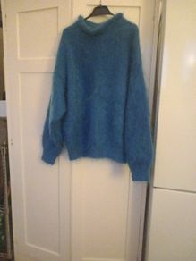 Mohair  Blue Sweater (Handmade Vintage) Oversized